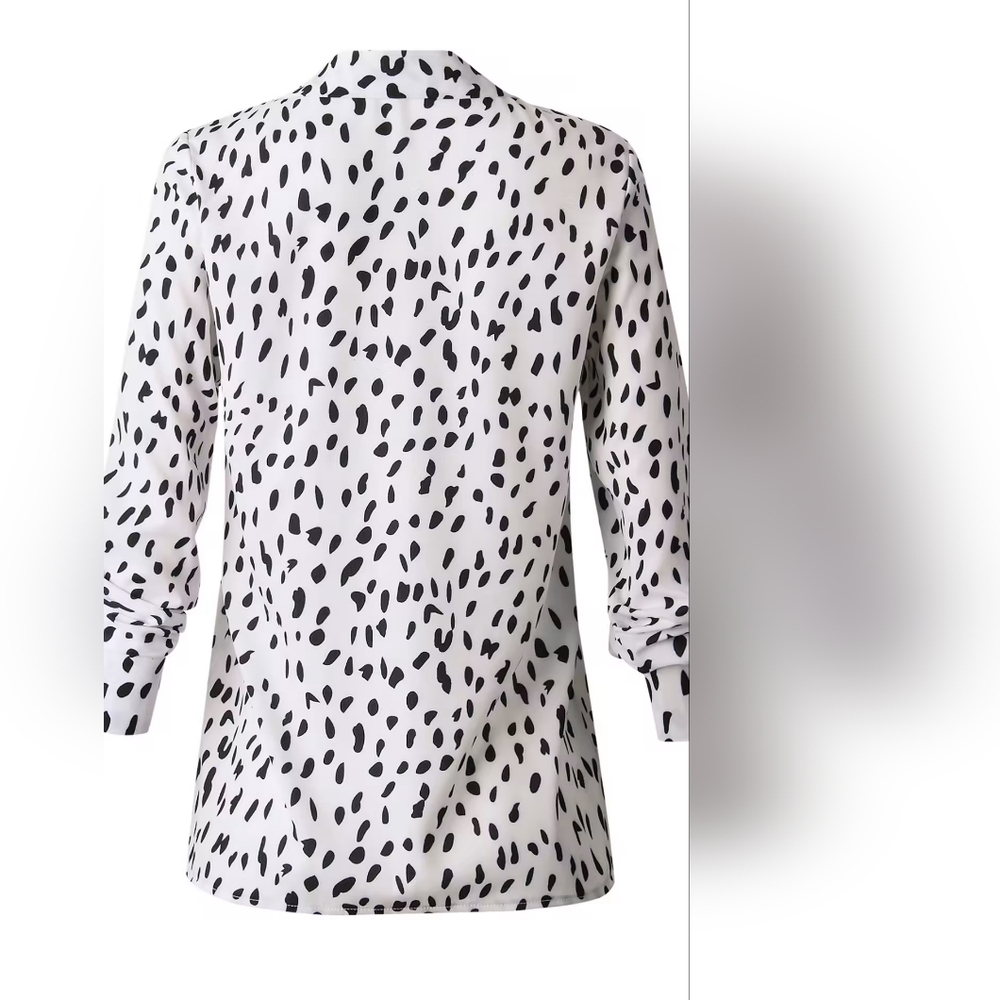 NWT Cupshe Eugenia Long Sleeve Animal Print Blouse Size XS - Picture 7 of 7